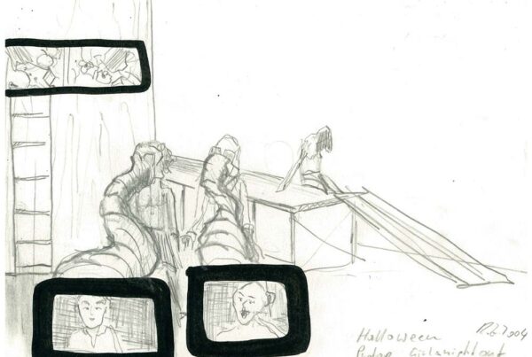 75_Ronald Zechner_Halloween_Bleistift-Zeichnung auf Papier_15x21_2004 (WEB)