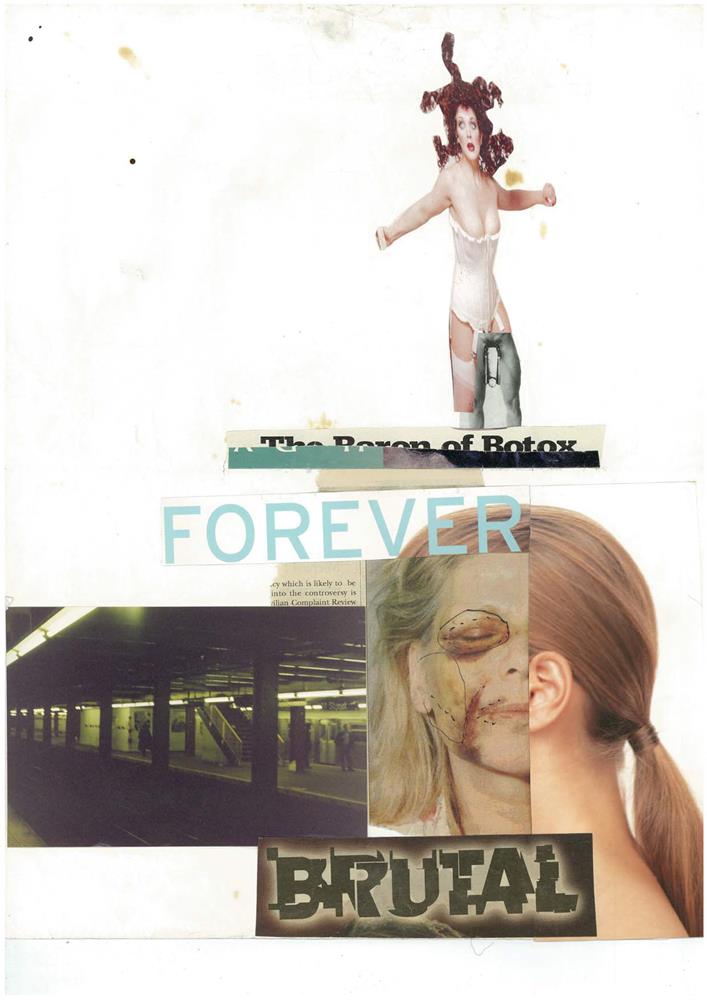 1998 - FOREVER BRUTAL - Collage auf Papier_42x59