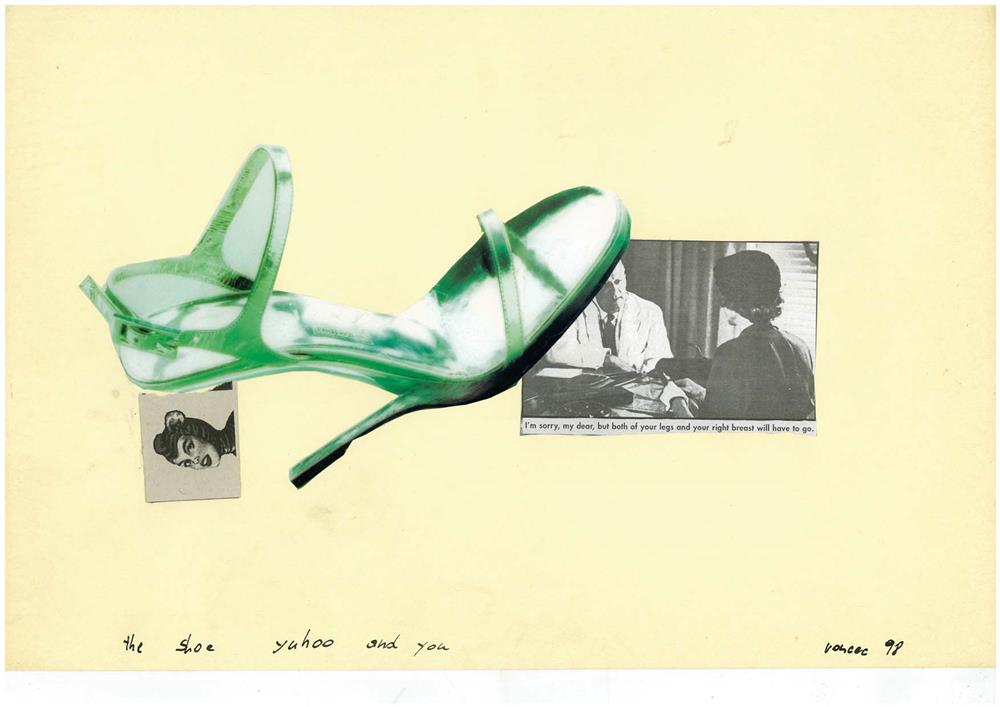 1998 - The shoe yahoo and you - Collage auf Papier_42x59