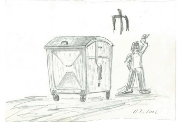2002- Der gute Mensch zu Sezuan - Bleistift-Zeichnung auf Papier_15x21