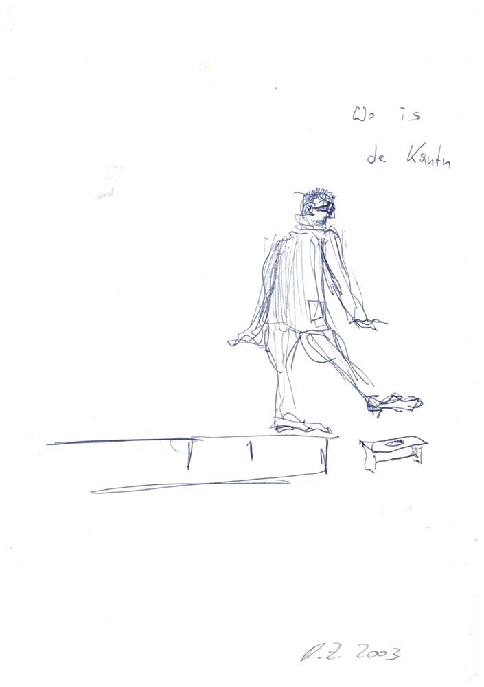 2003 - Schauspielerstudie Branko Samarowsky 02 - Zeichnung auf Papier_15x21